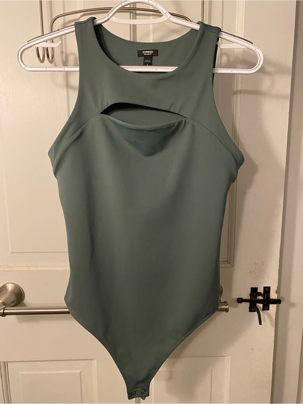 Express NWOT Size Small- Contour Sleeveless High Neck Front Cutout Bodysuit
